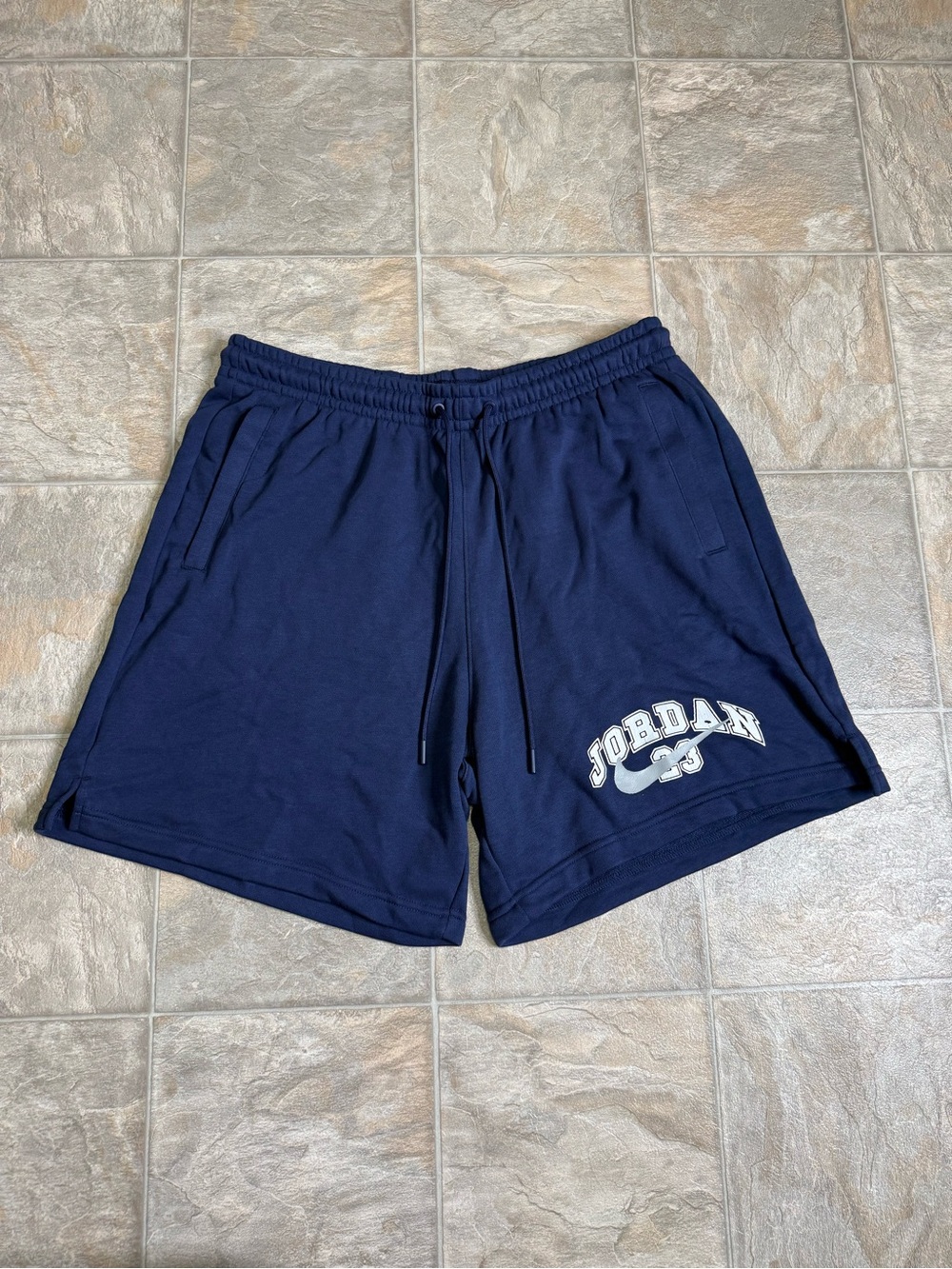 Air Jordan MVP Loopback Fleece Shorts Mens Size Large Blue IB7272-410 NWT
